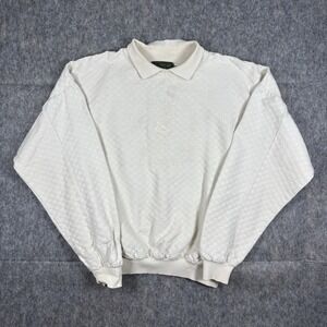 Vintage‎ 1996 Atlanta Olympics Sweatshirt Men's XXL 2XL Collared Tonal Cream Tan